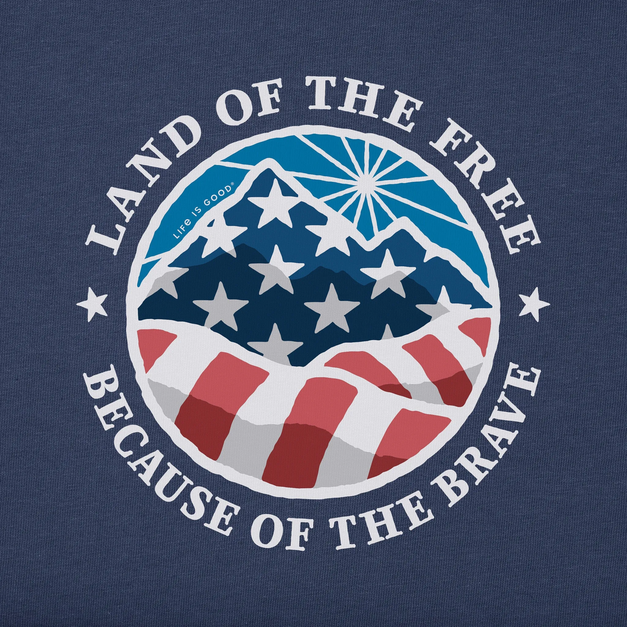 Men's Land of the Free Americana Coin Short Sleeve Tee Life is Good