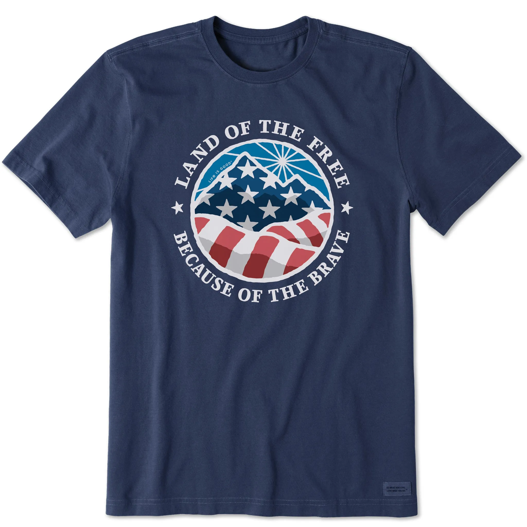 Men's Land of the Free Americana Coin Short Sleeve Tee Life is Good