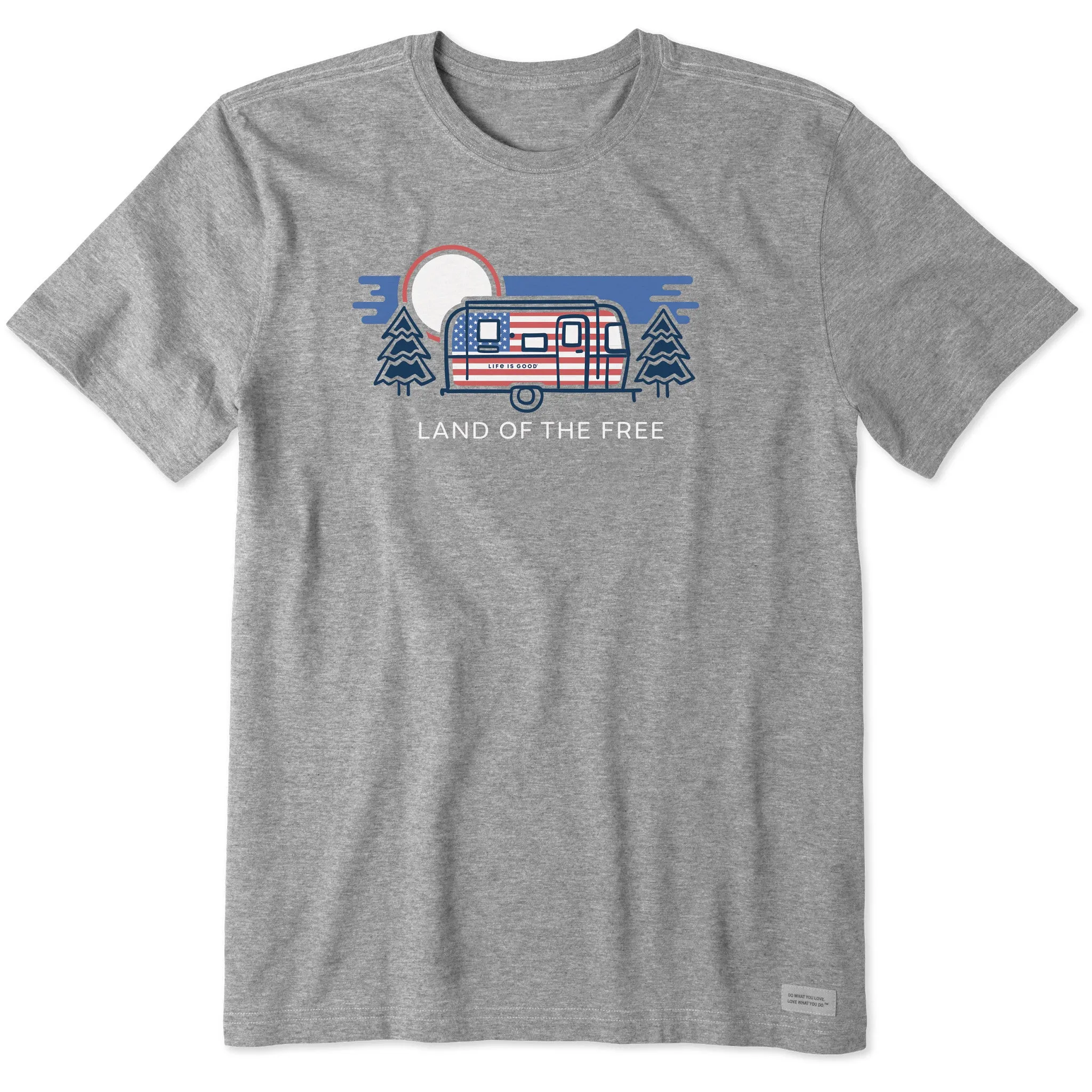Men's Land of the Free Camper Short Sleeve Tee Life is Good