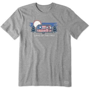Men's Land of the Free Camper Short Sleeve Tee Life is Good