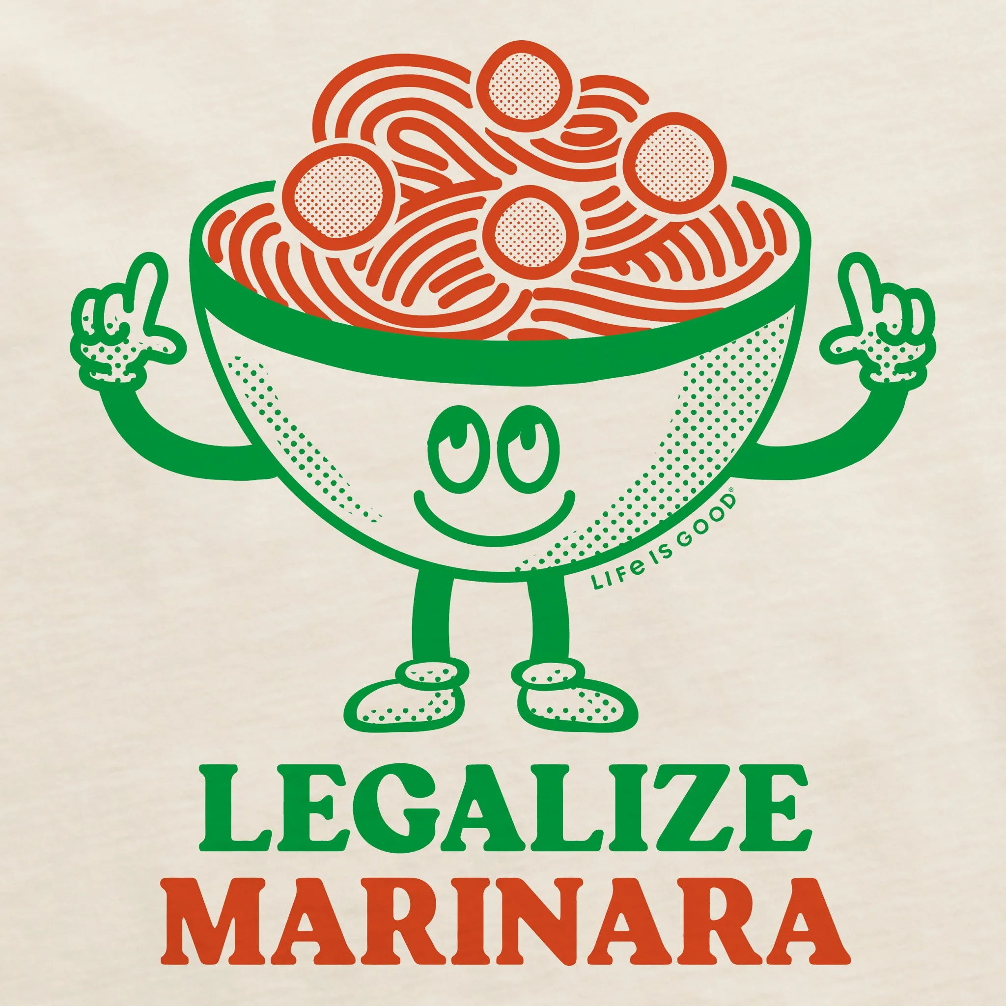 Men's Legalize Marinara Short Sleeve Crusher Tee Life is Good