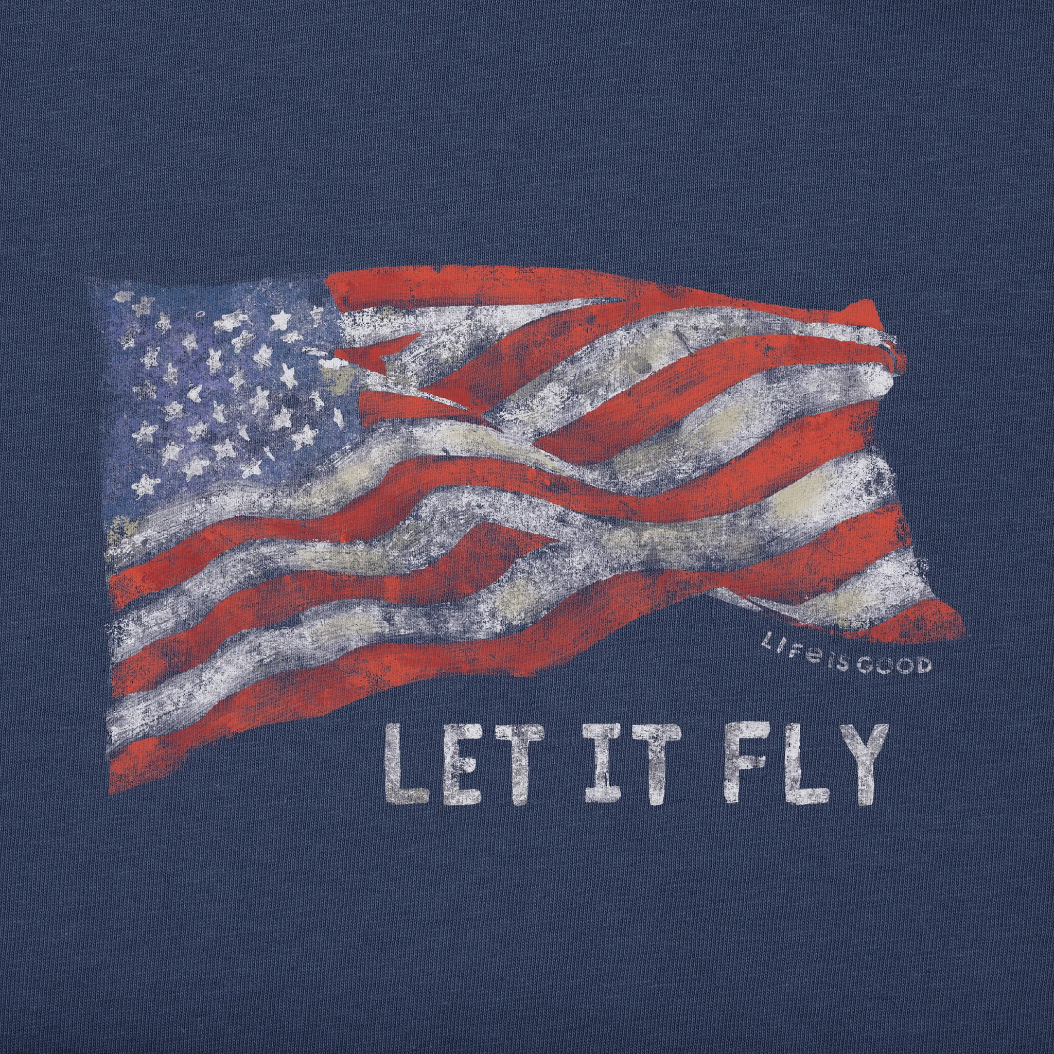 Men's Let It Fly Flag Short Sleeve Crusher Tee Life is Good
