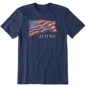 Men's Let It Fly Flag Short Sleeve Crusher Tee Life is Good
