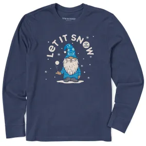 Men's Let It Snow Gnome Long Sleeve Crusher Tee Life is Good
