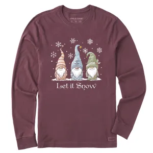 Men's Let it Snow Gnomes Long Sleeve Crusher Tee Life is Good