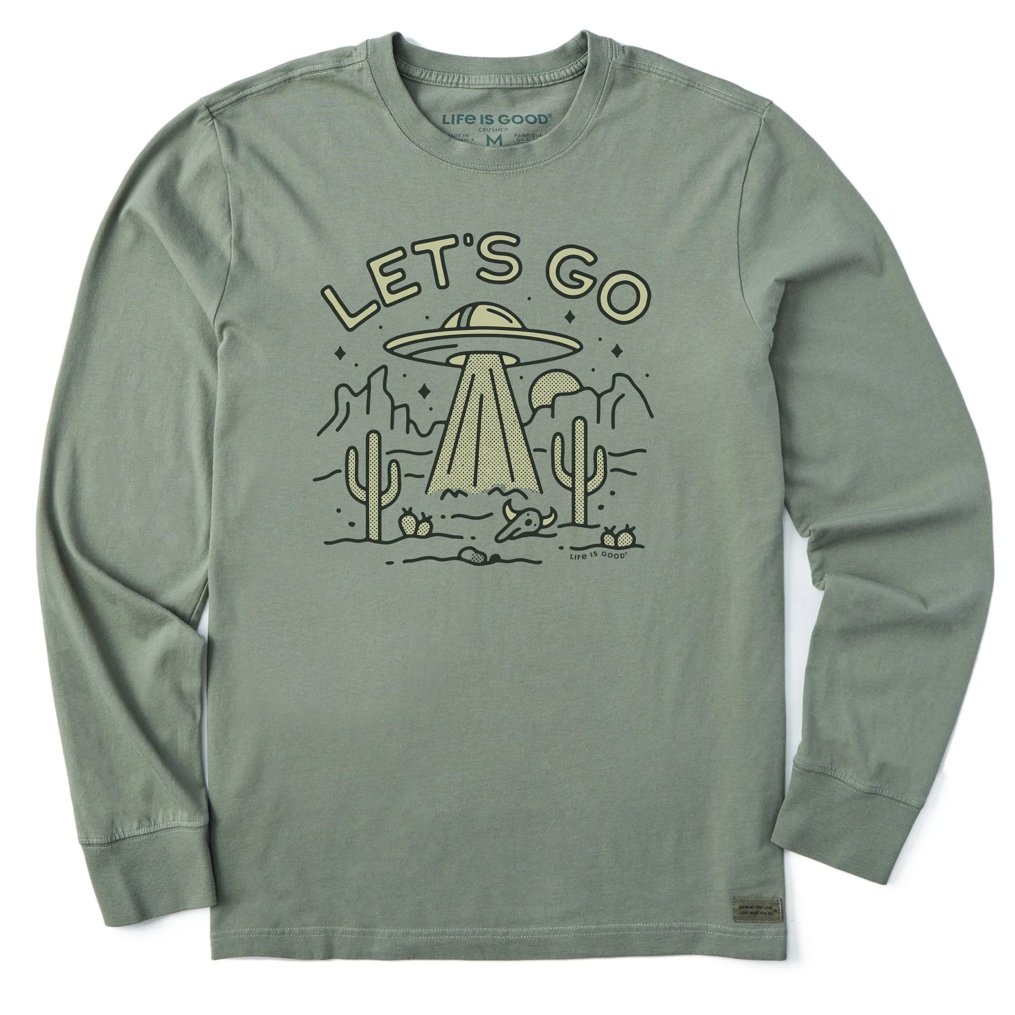 Men's Let's Go UFO Long Sleeve Crusher Tee Life is Good