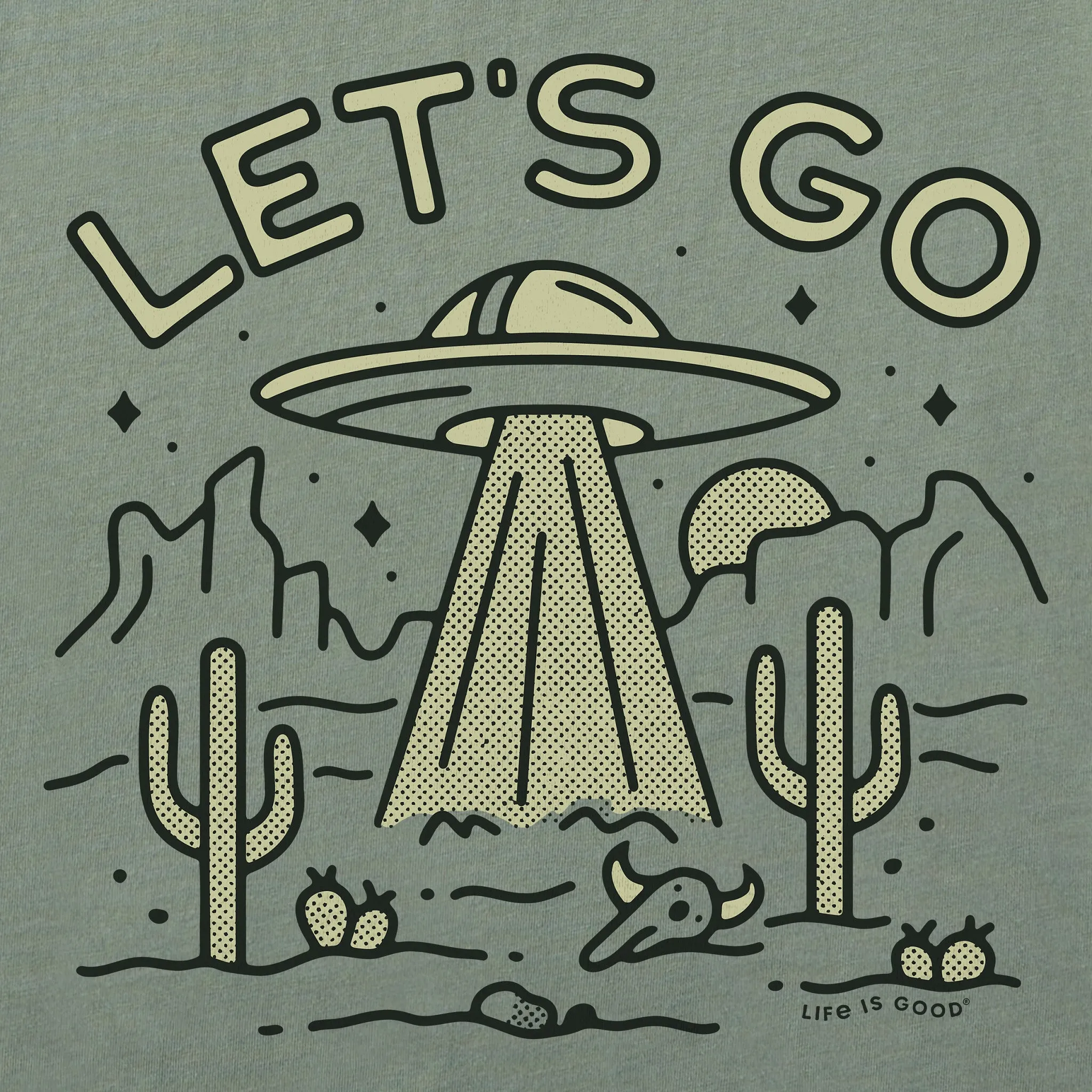 Men's Let's Go UFO Short Sleeve Crusher Tee Life is Good