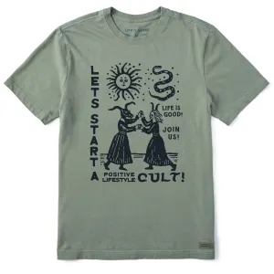 Men's Let's Start a Cult Short Sleeve Crusher Tee Life is Good