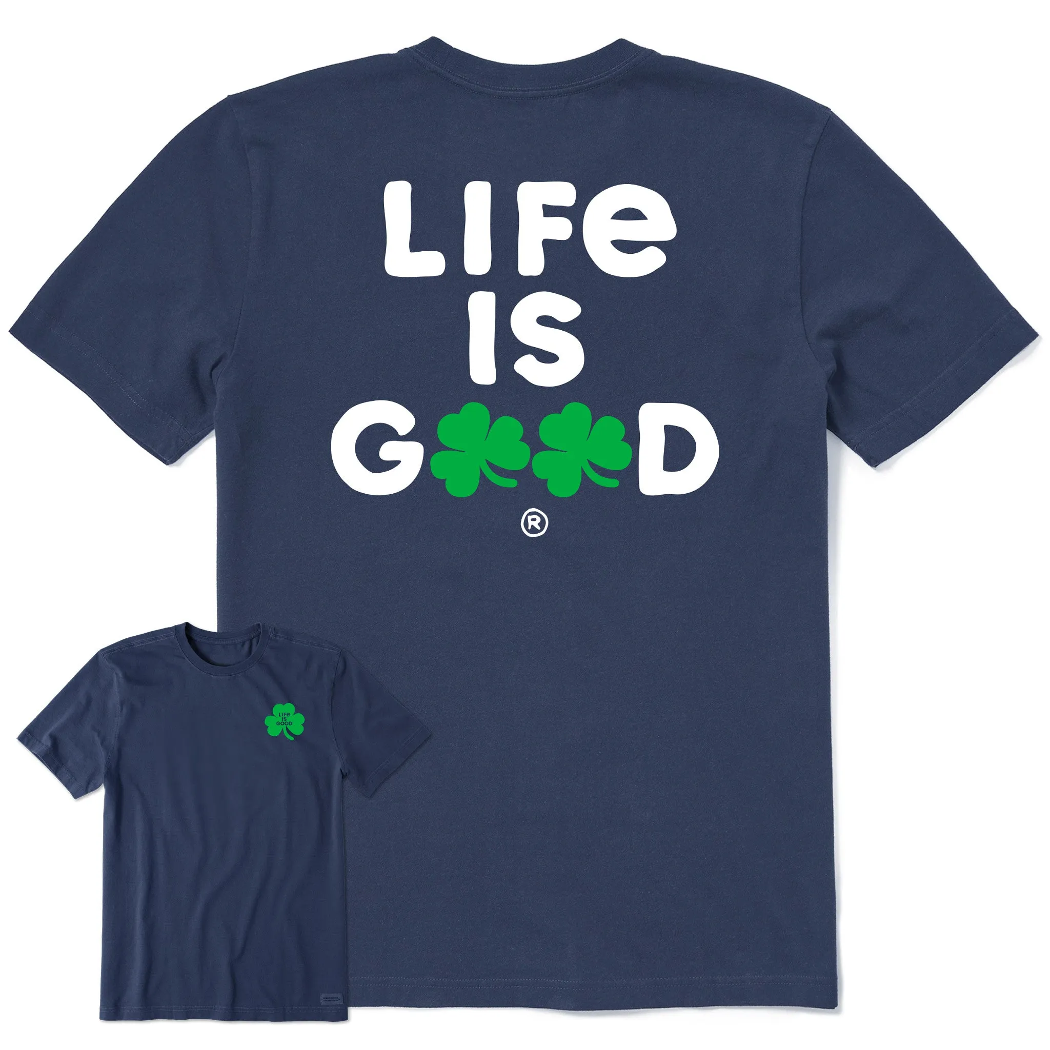 Men's Life is Clover Short Sleeve Crusher Tee Life is Good