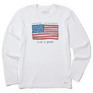 Men's Life is Good America Long Sleeve Crusher Tee Life is Good