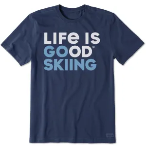 Men's Life is Good Go Skiing Short Sleeve Crusher Tee Life is Good
