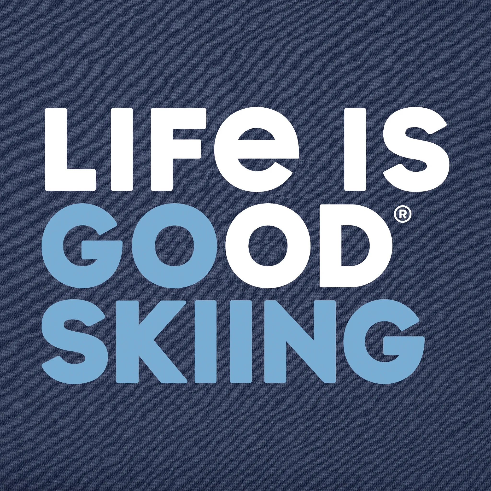 Men's Life is Good Go Skiing Short Sleeve Crusher Tee Life is Good