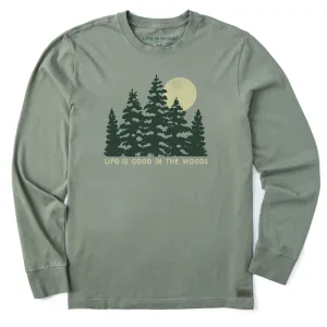 Men's Life is Good in the Woods Long Sleeve Crusher Tee Life is Good