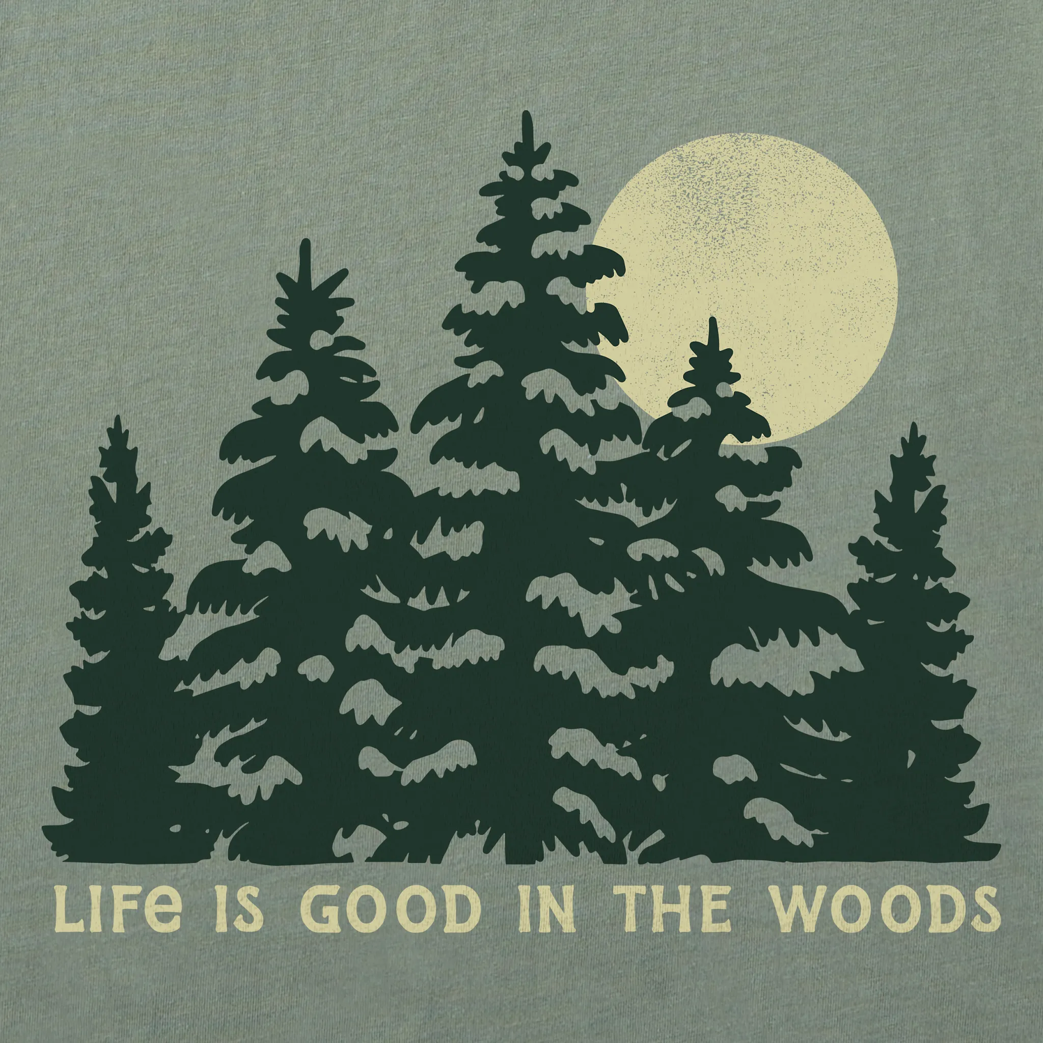 Men's Life is Good in the Woods Long Sleeve Crusher Tee Life is Good