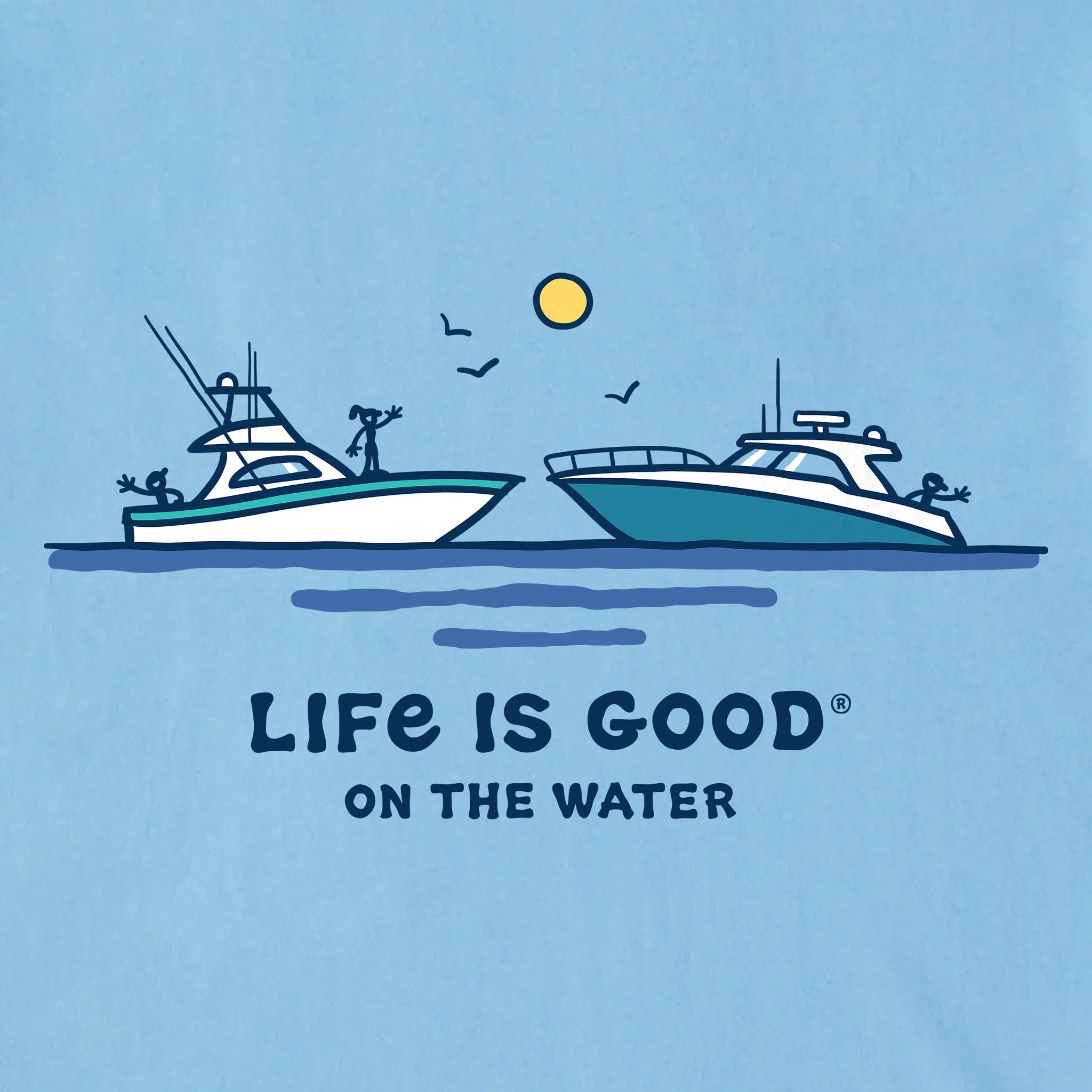Men's Life is Good on the Water Short Sleeve Tee Life is Good