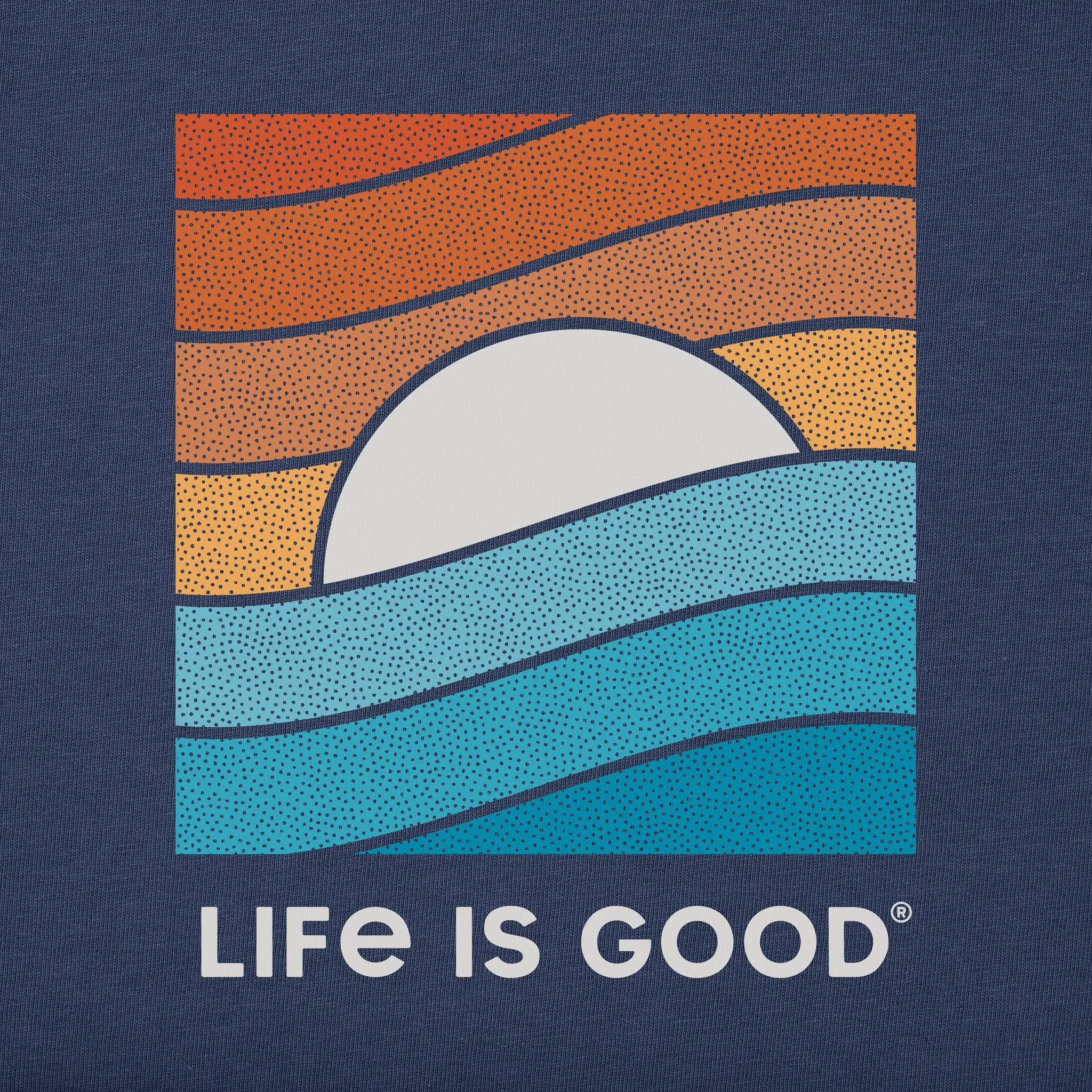Men's Life is Good Rainbow Sunset Short Sleeve Tee Life is Good