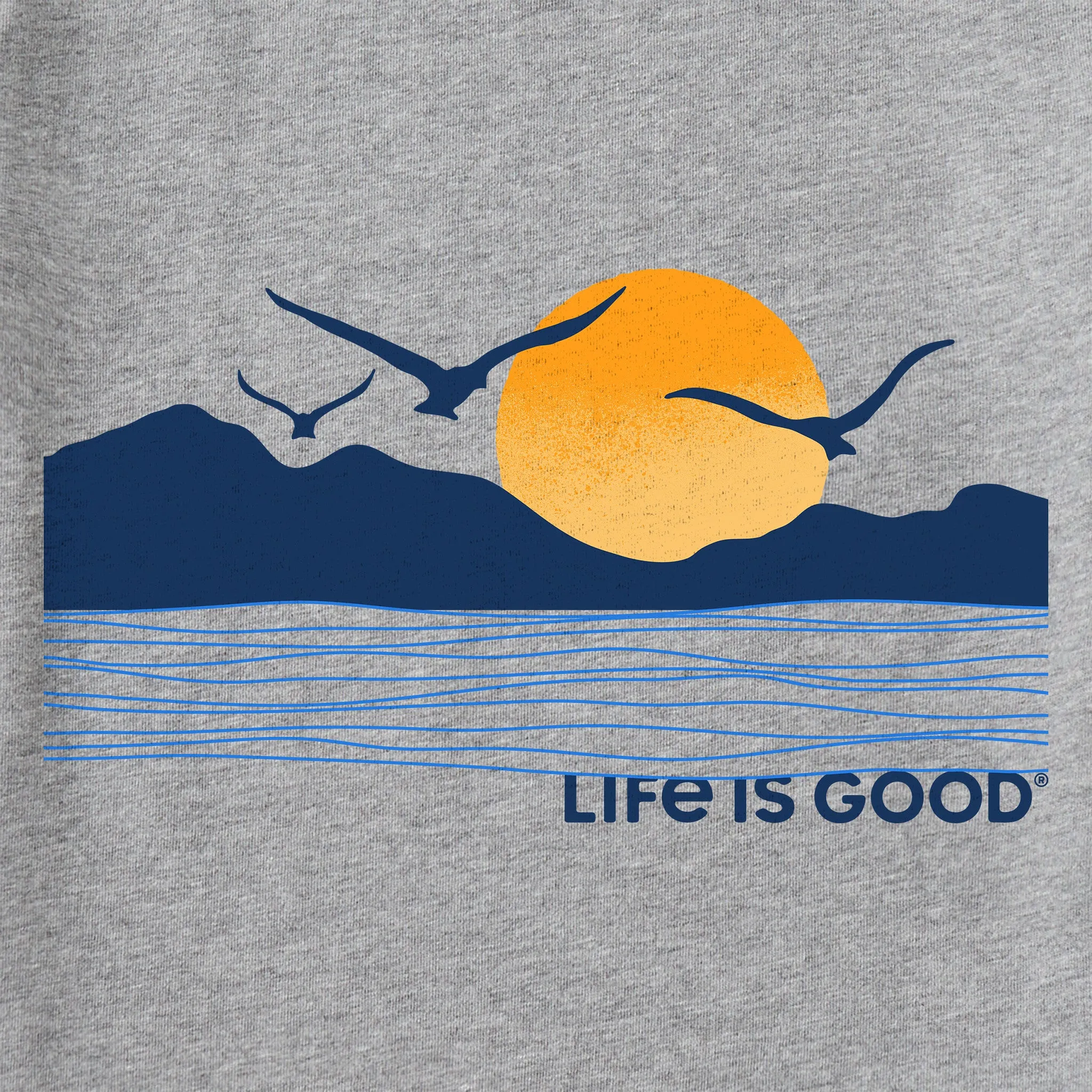 Men's Life is Good Sunset Birds Short Sleeve Tee Life is Good