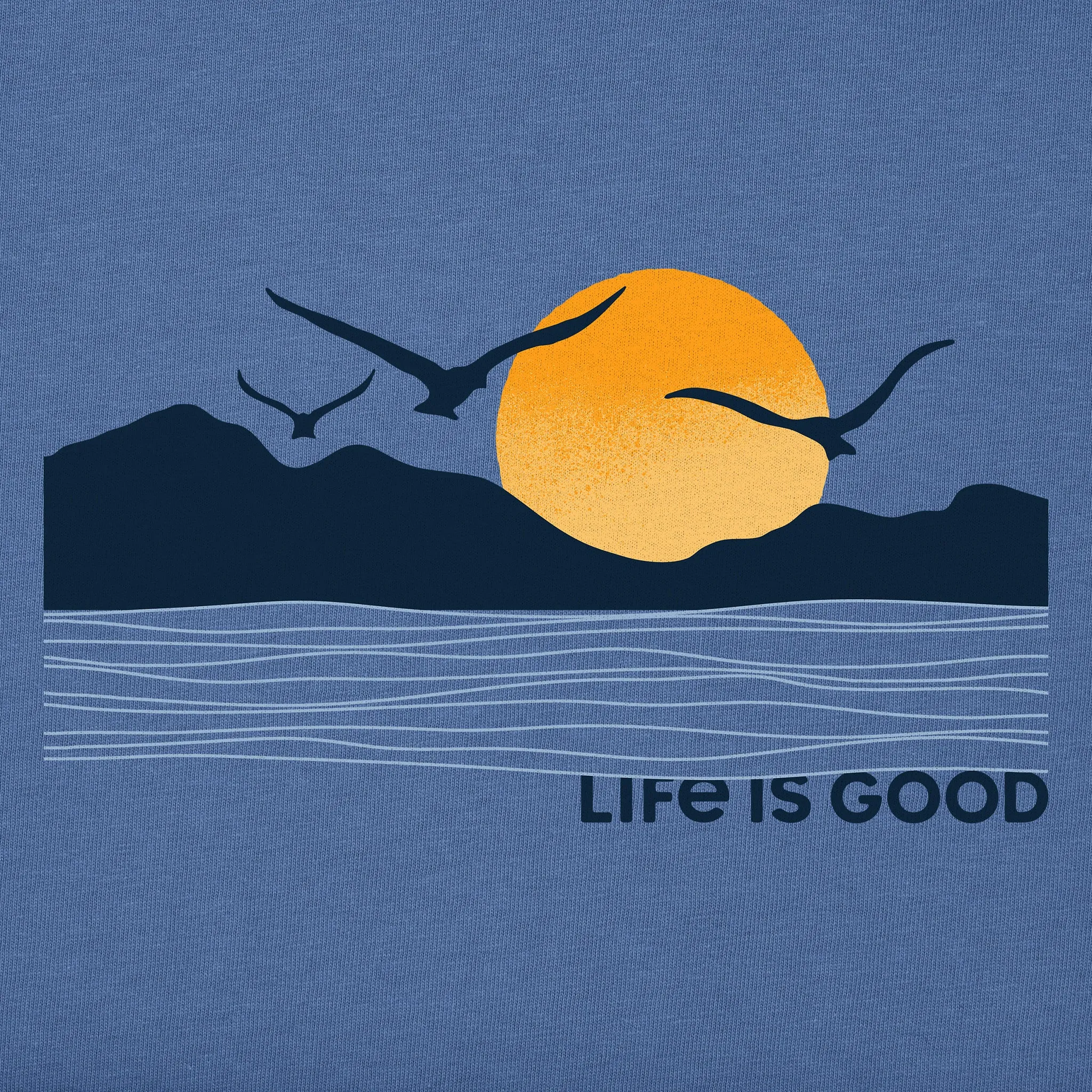 Men's Life is Good Sunset Birds Short Sleeve Tee Life is Good