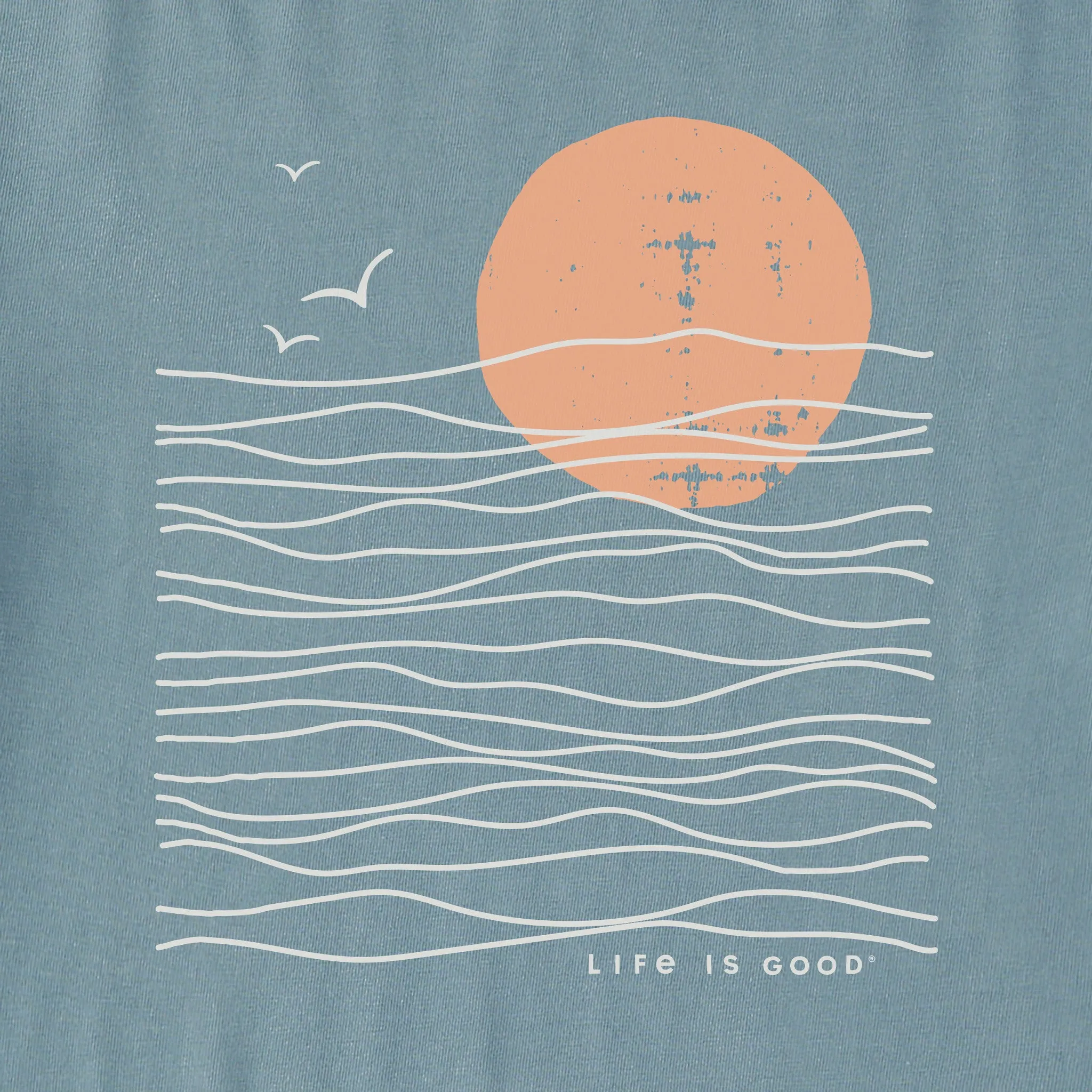 Men's Life is Good Sunset Waves Short Sleeve Tee Life is Good