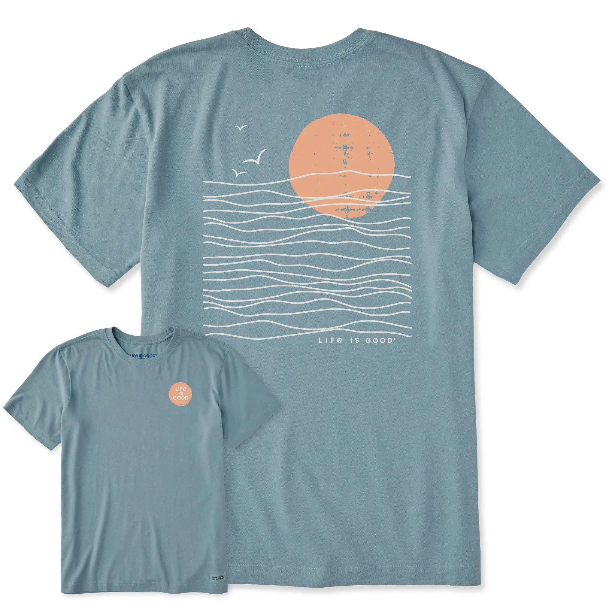 Men's Life is Good Sunset Waves Short Sleeve Tee Life is Good