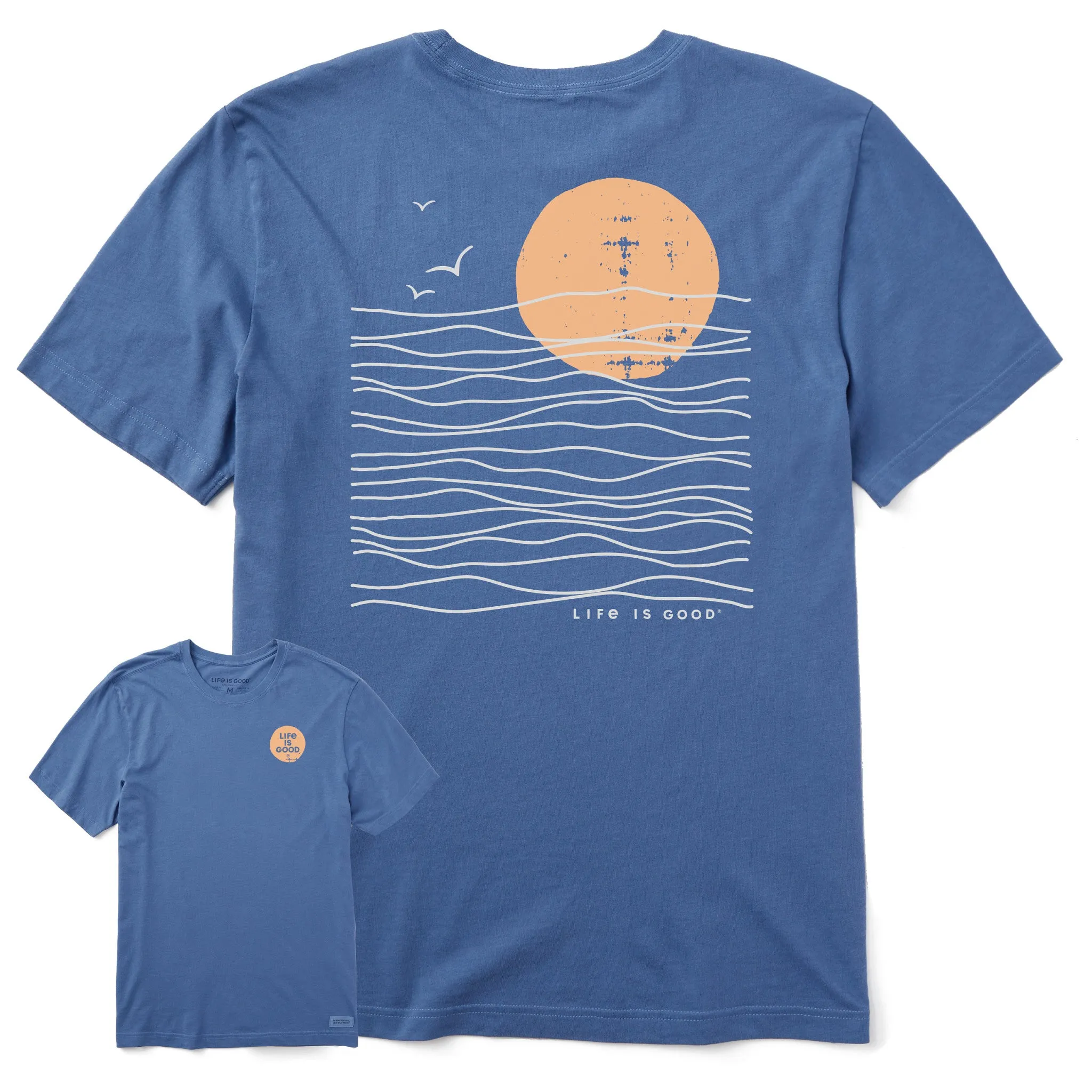 Men's Life is Good Sunset Waves Short Sleeve Tee Life is Good