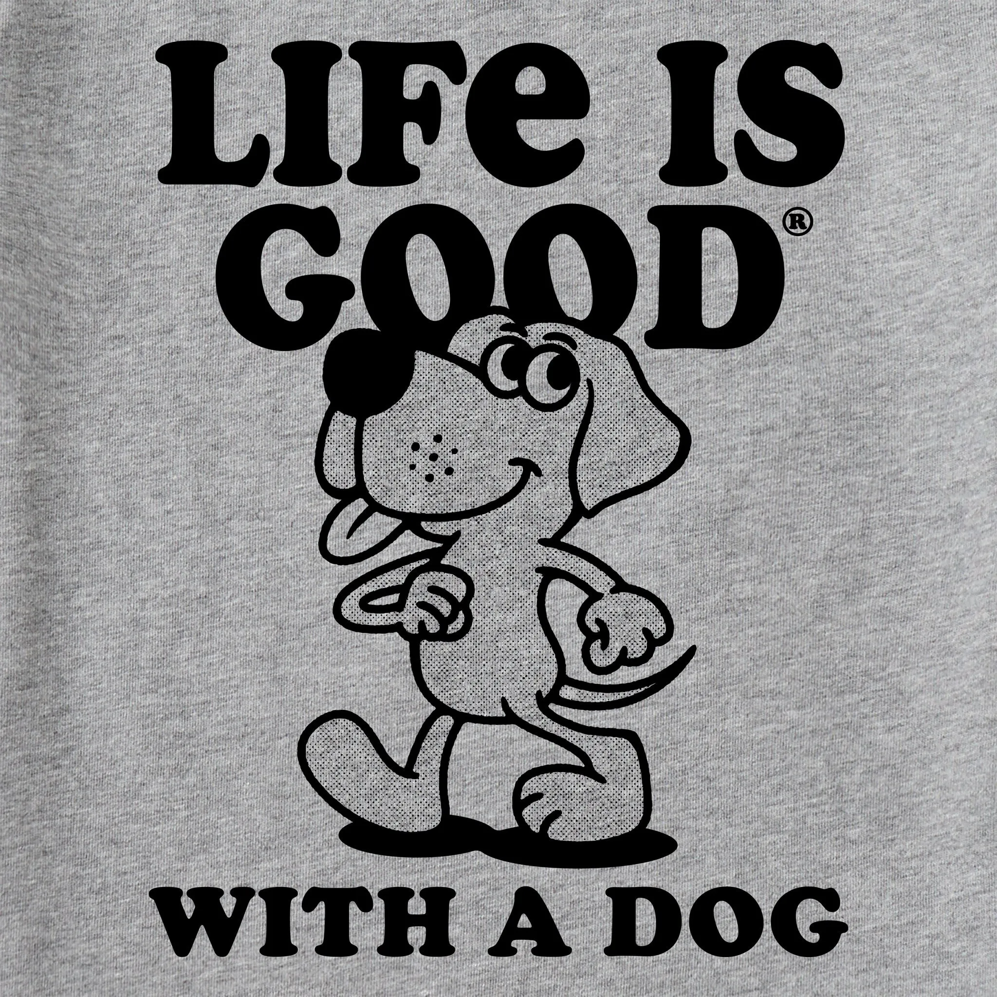 Men's Life is Good With a Dog Short Sleeve Tee Life is Good