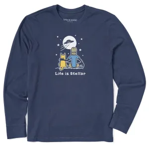 Men's Life is Stellar Jake and Rocket Long Sleeve Crusher Tee Life is Good