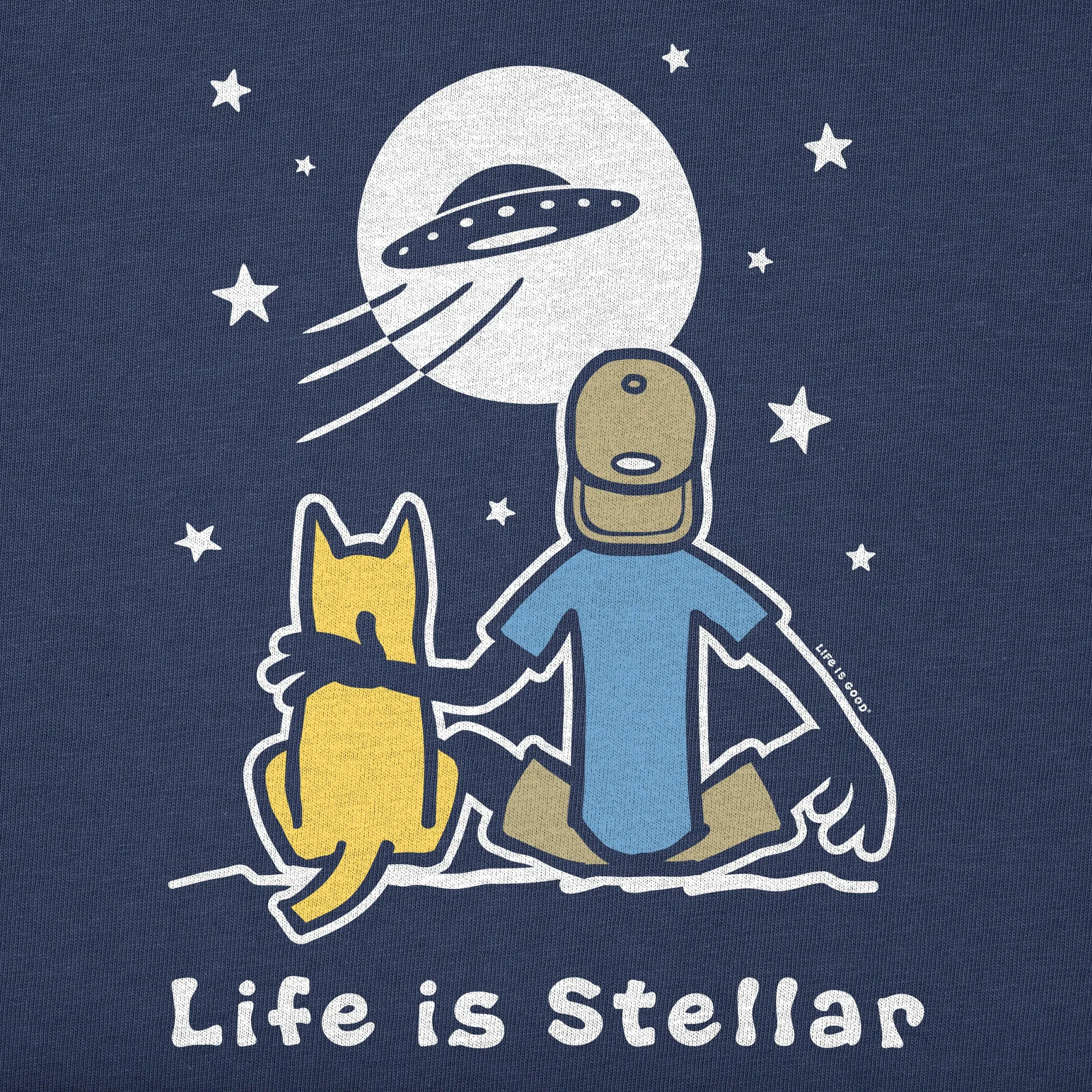 Men's Life is Stellar Jake and Rocket Long Sleeve Crusher Tee Life is Good