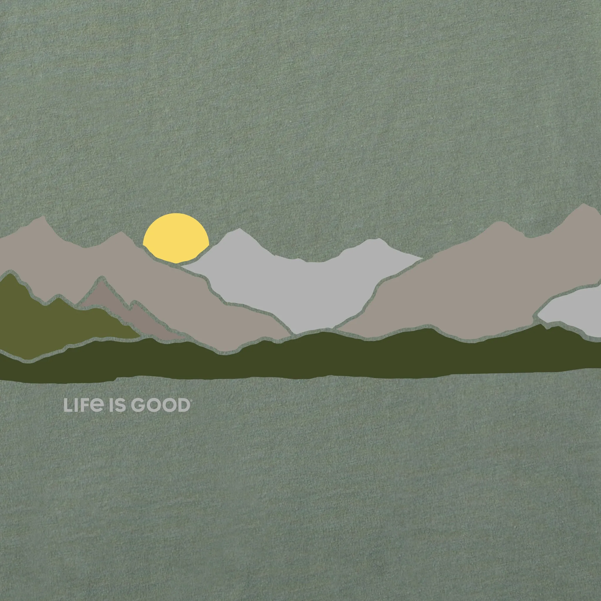 Men's Life Isn't Perfect Mountains Simply True Fleece Hoodie Life is Good