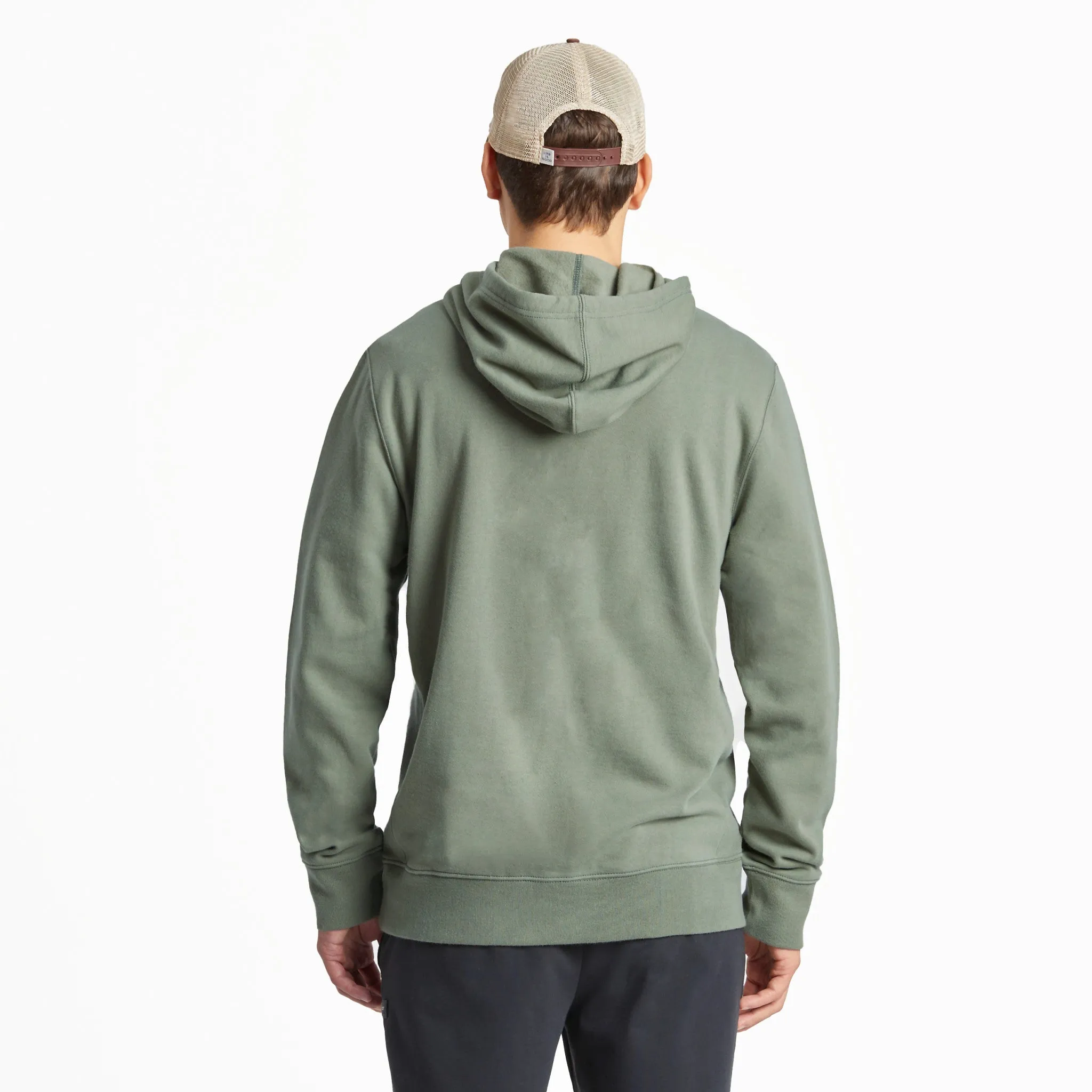 Men's Life Isn't Perfect Mountains Simply True Fleece Hoodie Life is Good