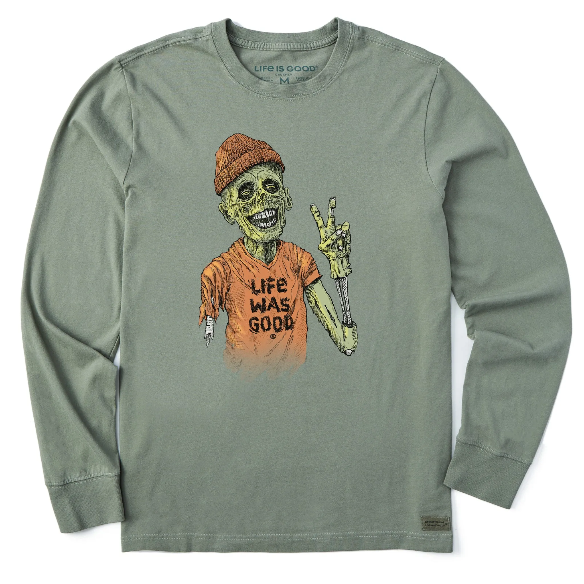 Men's Life Was Good Zombie Long Sleeve Crusher Tee Life is Good
