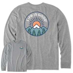 Men's LIG Mountain Sunrise Long Sleeve Crusher Tee Life is Good