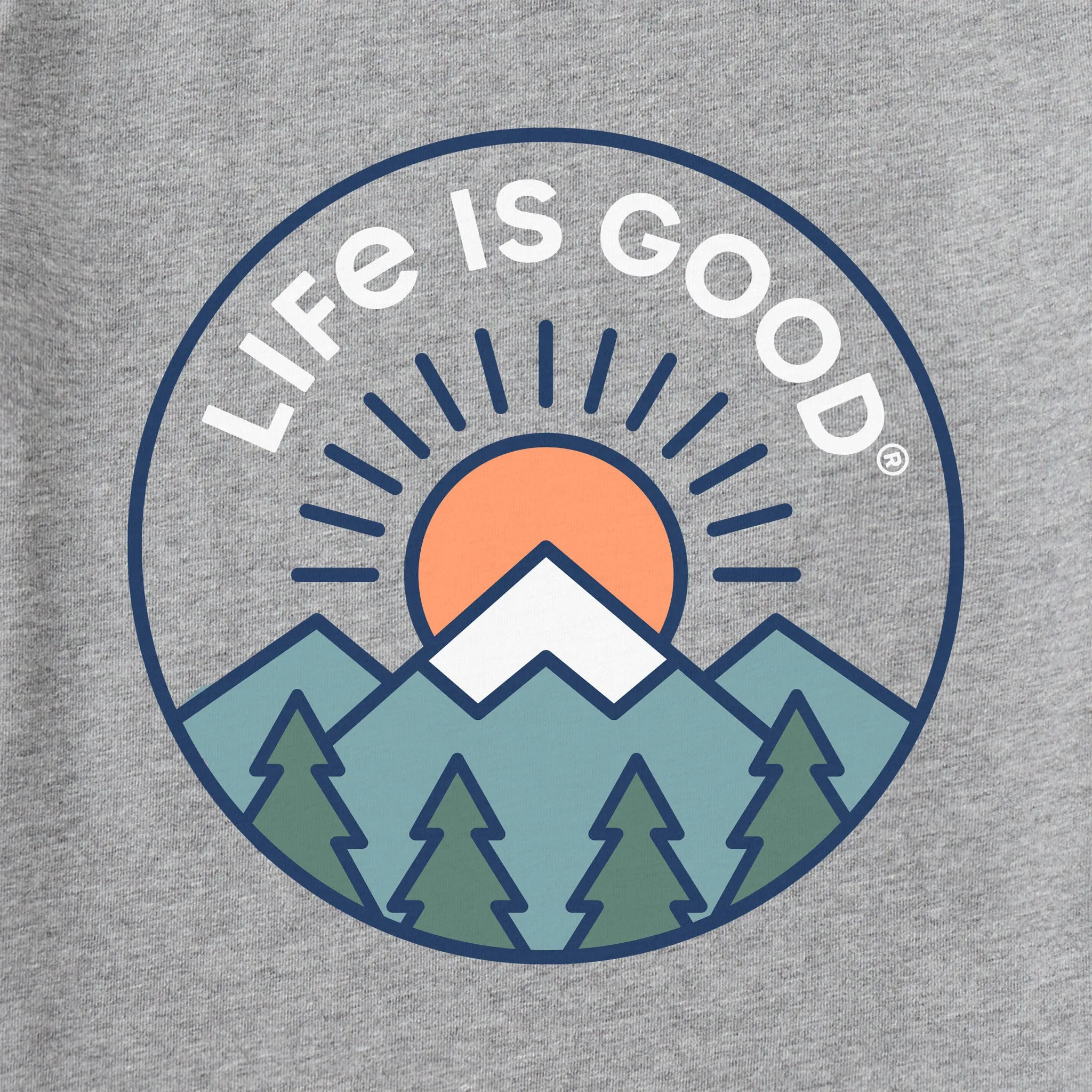 Men's LIG Mountain Sunrise Long Sleeve Crusher Tee Life is Good