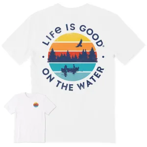 Men's LIG On The Water Sunset Canoe Short Sleeve Tee Life is Good