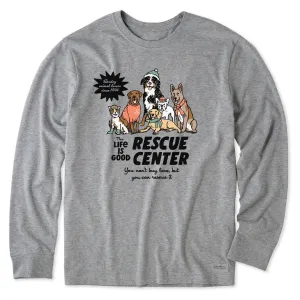 Men's LIG Rescue Center Dogs Long Sleeve Crusher Tee Life is Good
