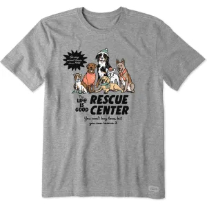 Men's LIG Rescue Center Dogs Short Sleeve Crusher Tee Life is Good