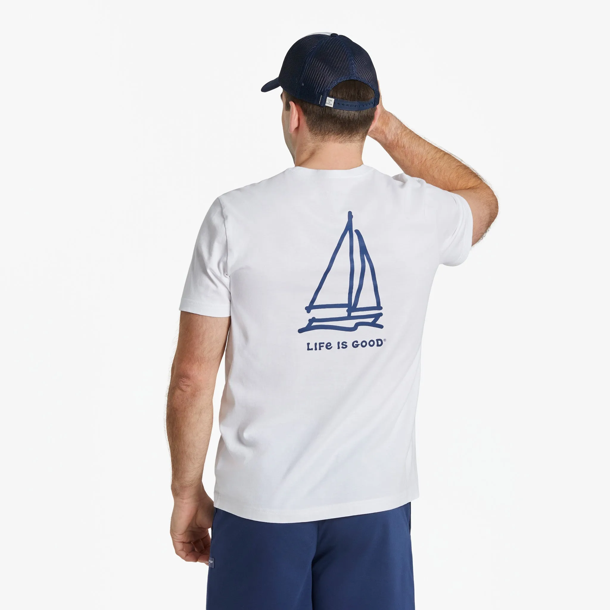 Men's LIG Sailboat Short Sleeve Crusher Tee Life is Good
