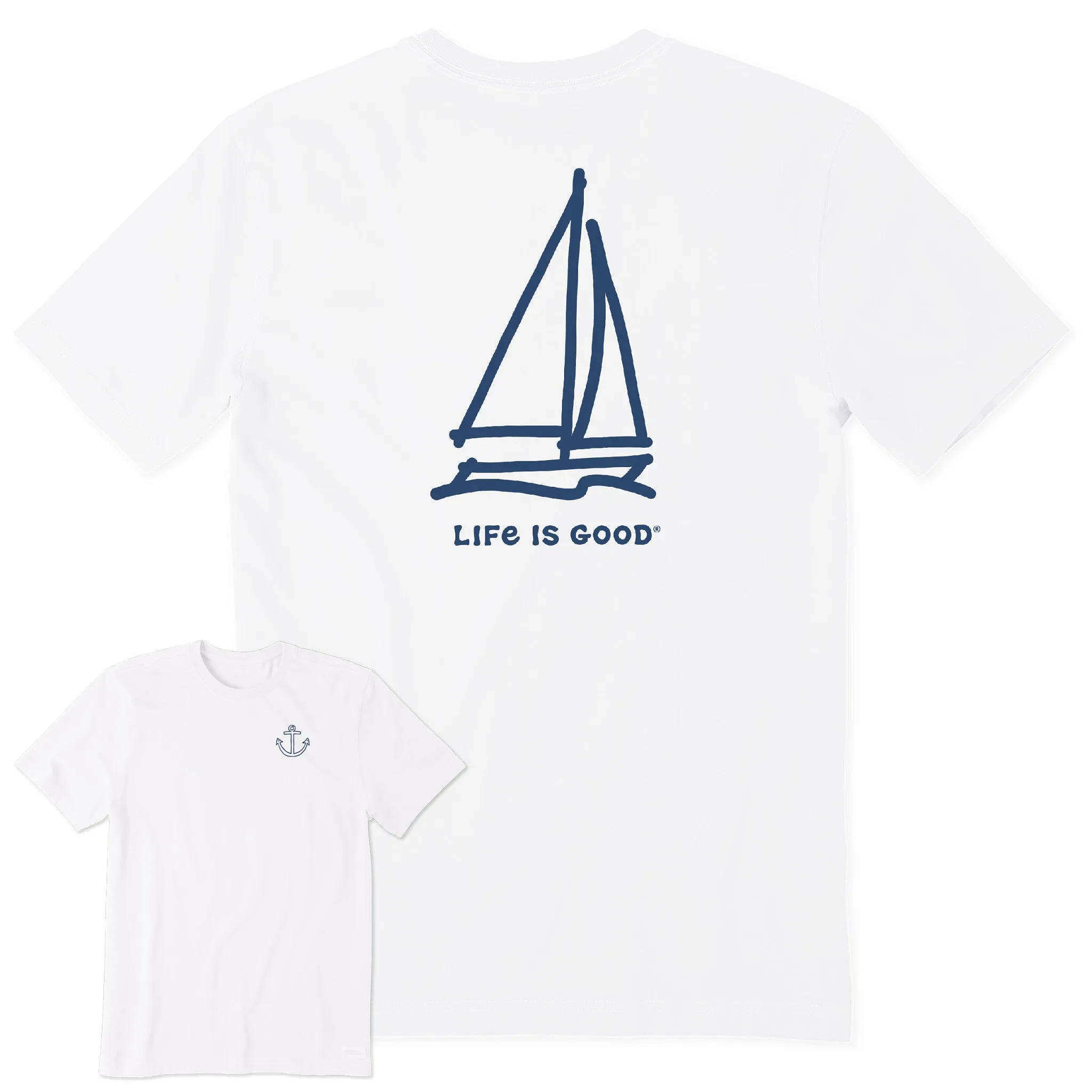 Men's LIG Sailboat Short Sleeve Crusher Tee Life is Good