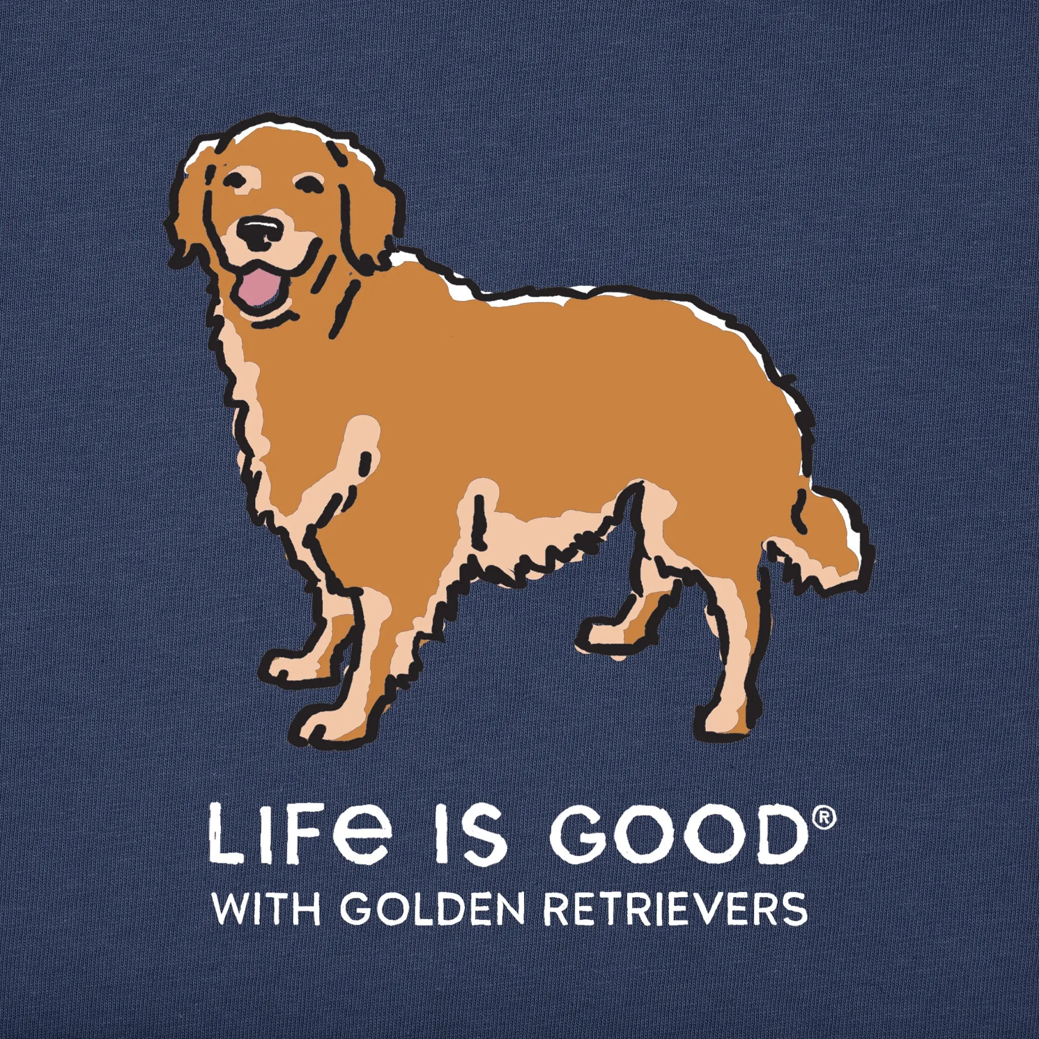 Men's LIG with Goldens Short Sleeve Crusher Tee Life is Good