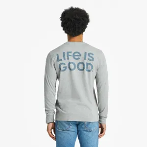 Men's LIG Wordmark Stack Long Sleeve Crusher Tee Life is Good