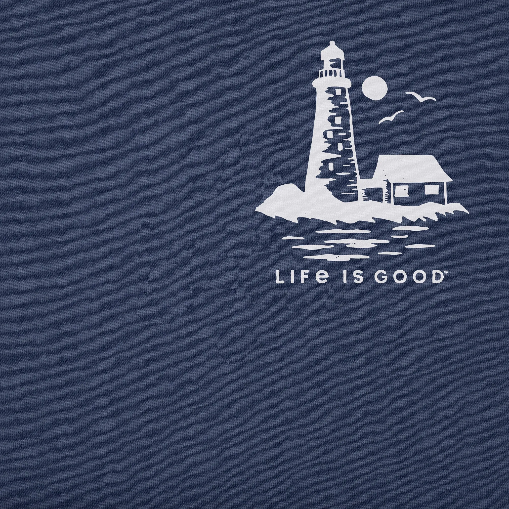 Men's Lighthouse Sea Short Sleeve Crusher Tee Life is Good
