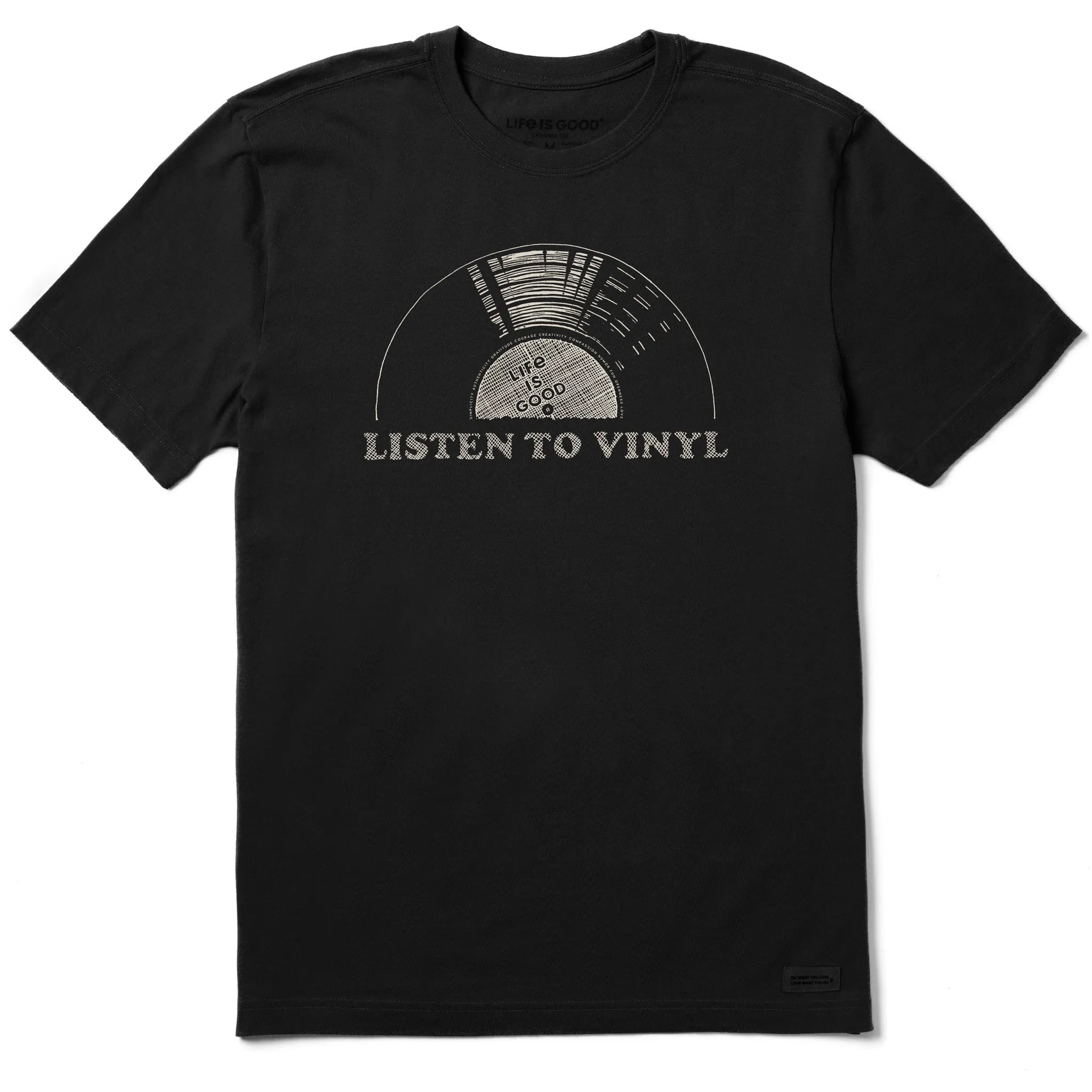 Men's Listen to Vinyl Short Sleeve Tee Life is Good