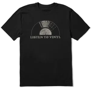 Men's Listen to Vinyl Short Sleeve Tee Life is Good