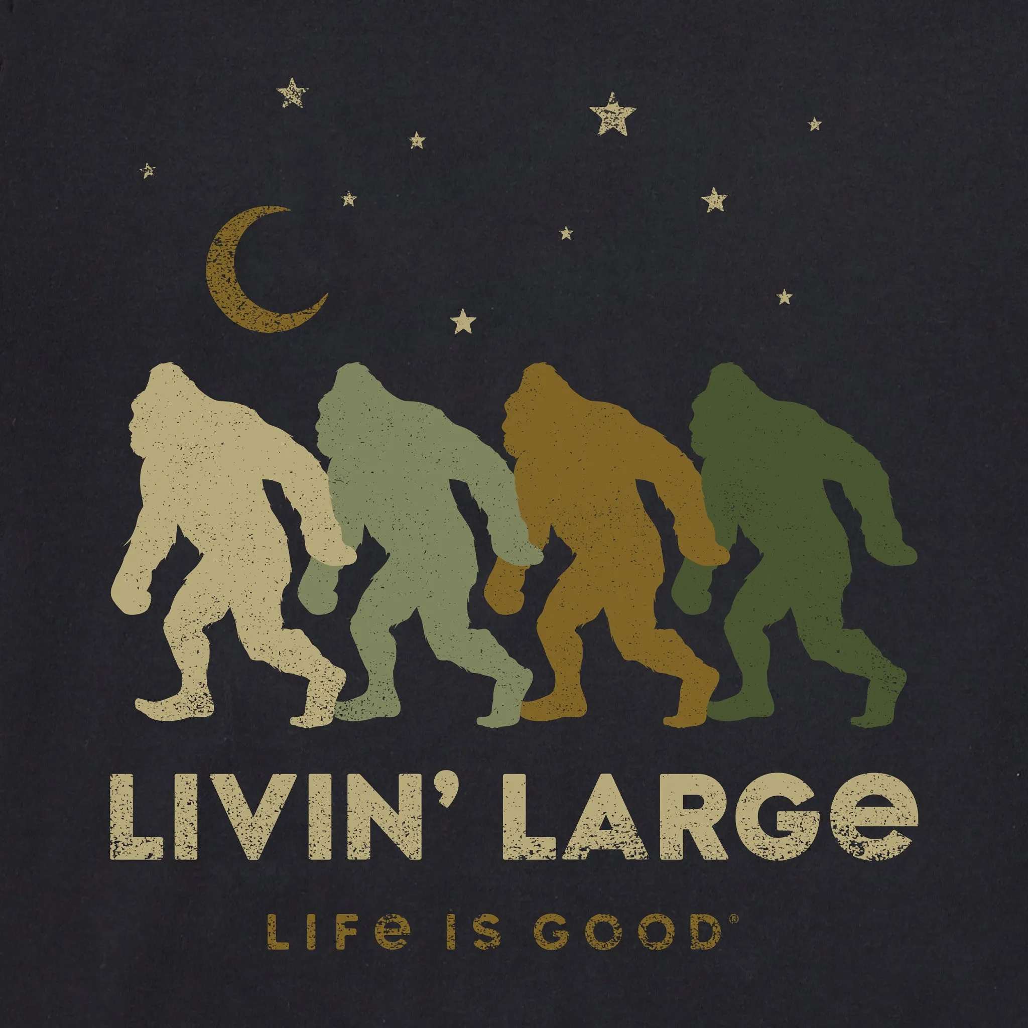 Men's Livin' Large Sasquatch Short Sleeve Tee Life is Good