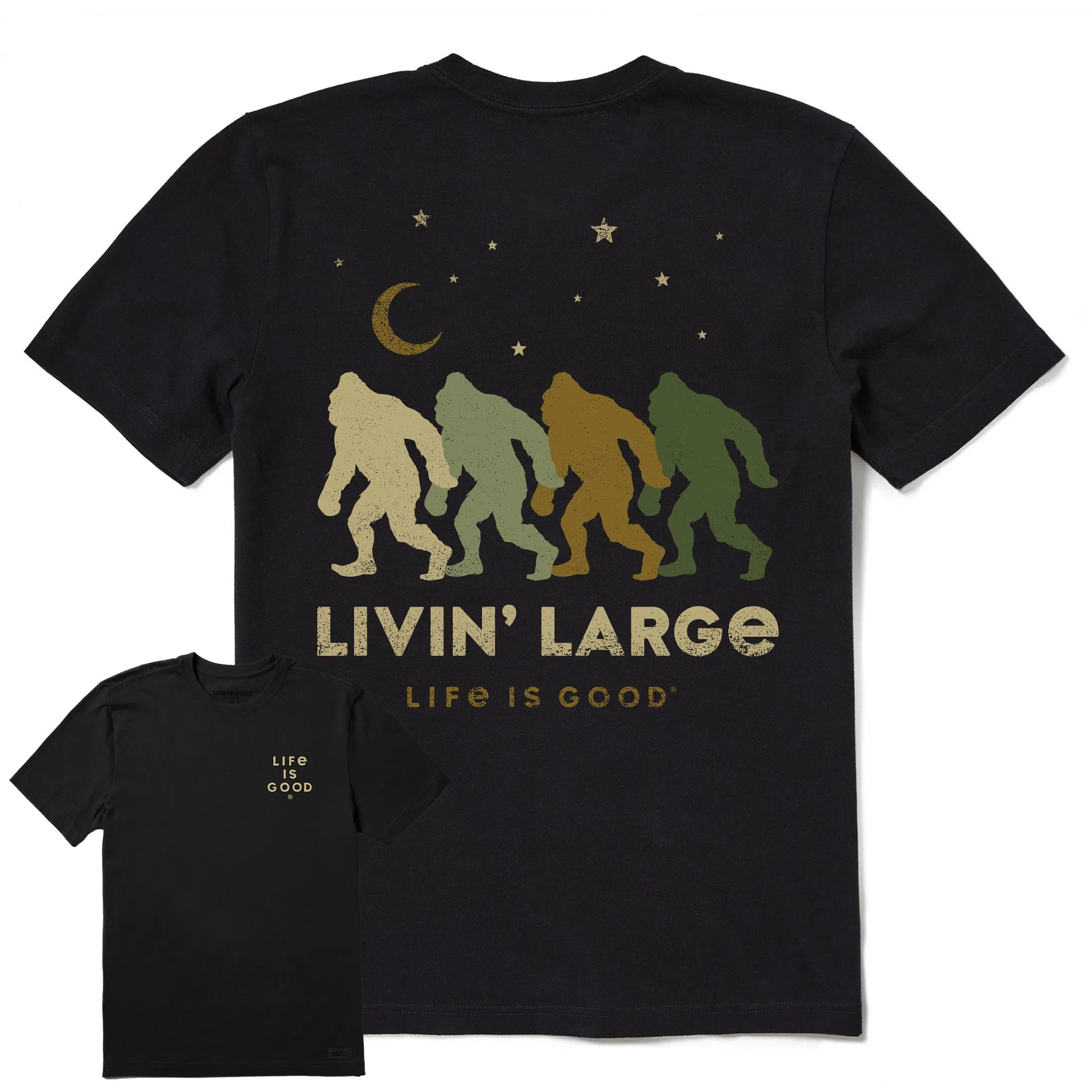 Men's Livin' Large Sasquatch Short Sleeve Tee Life is Good