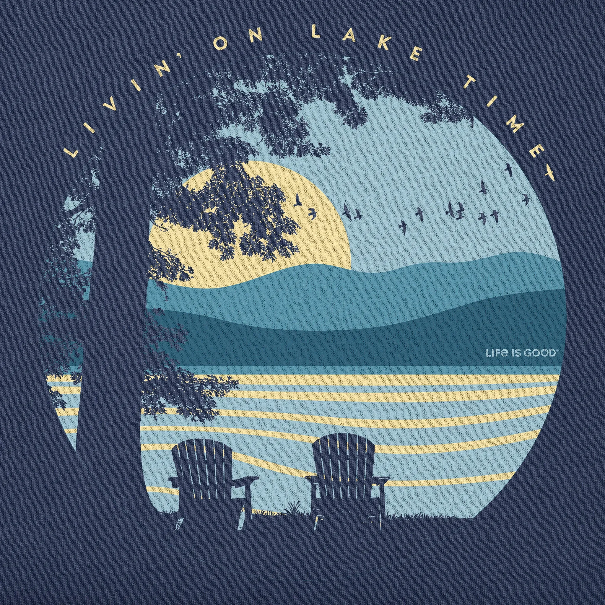 Men's Livin' on Lake Time Short Sleeve Tee Life is Good