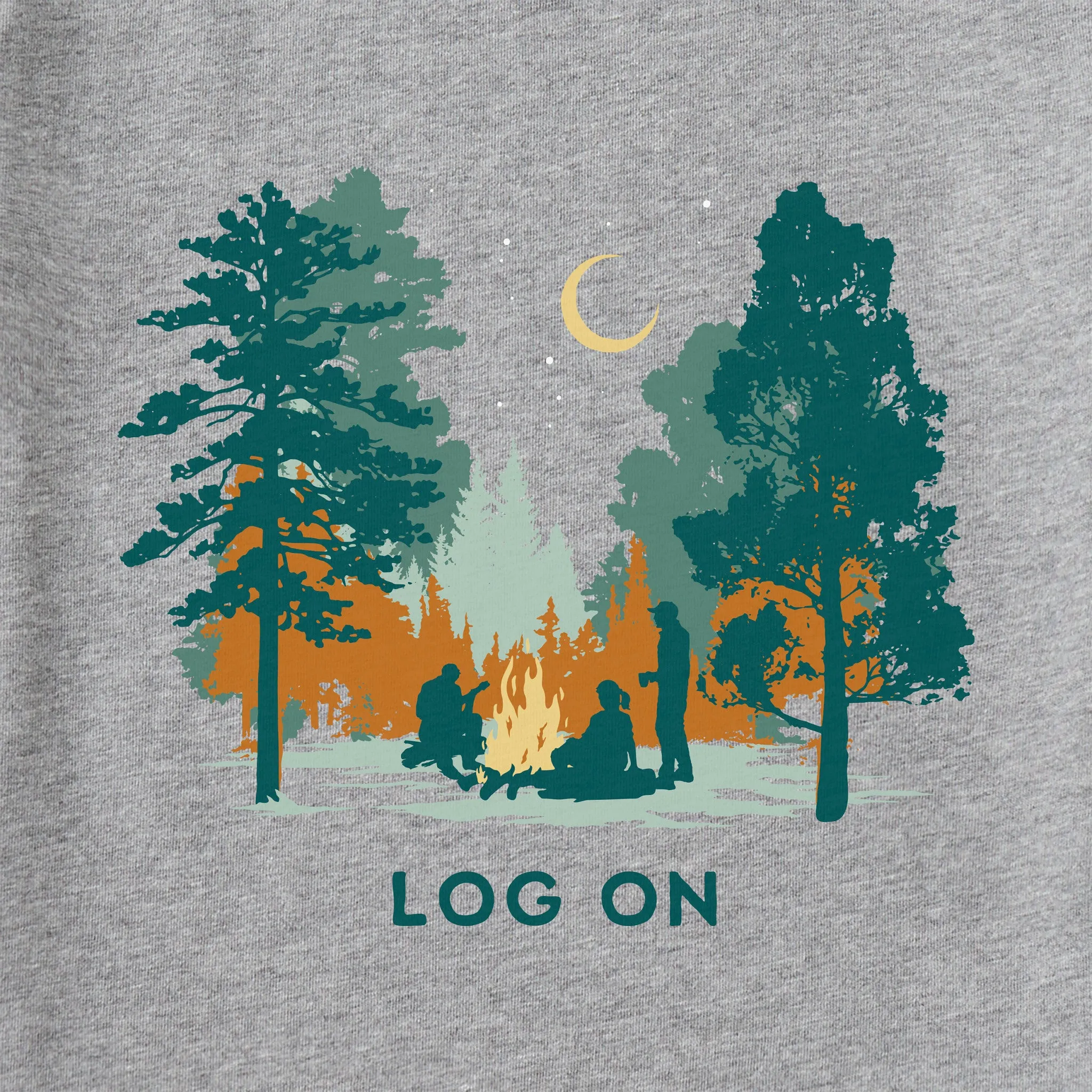 Men's Log On Campfire Long Sleeve Crusher Tee Life is Good