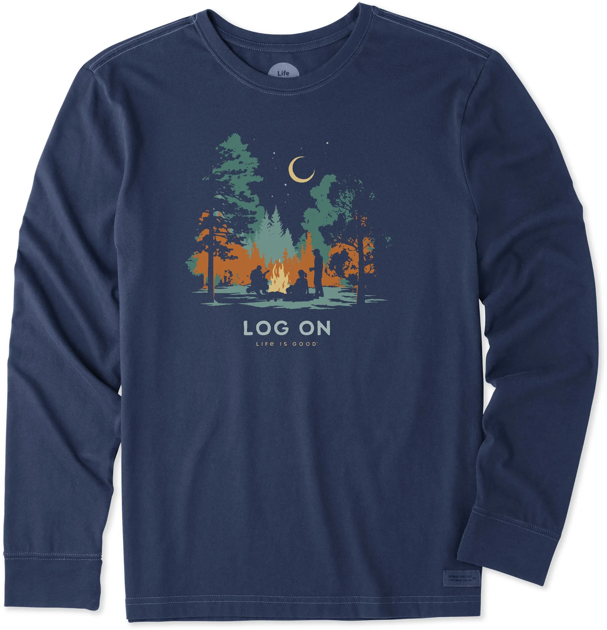 Men's Log On Campfire Long Sleeve Crusher Tee Life is Good