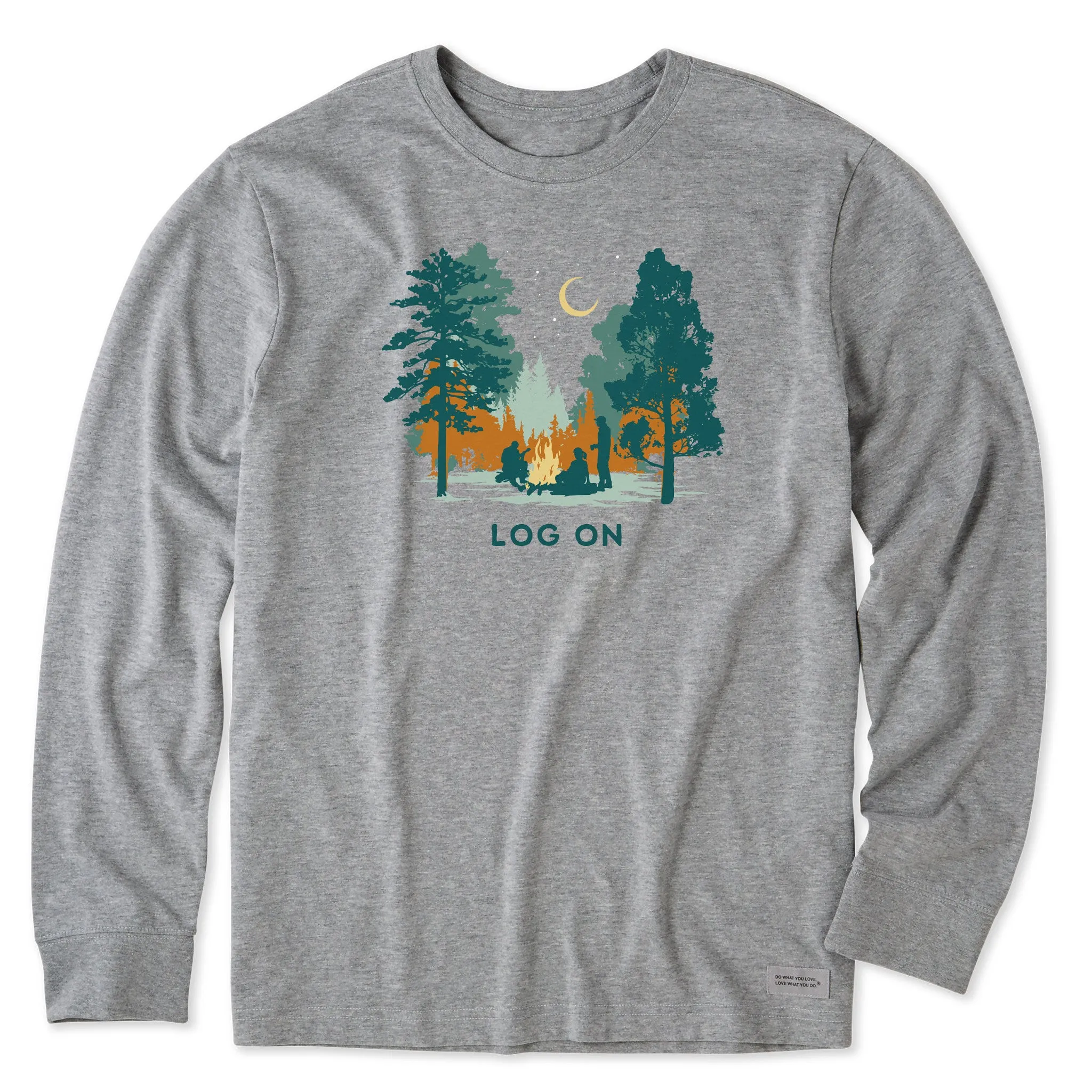 Men's Log On Campfire Long Sleeve Crusher Tee Life is Good