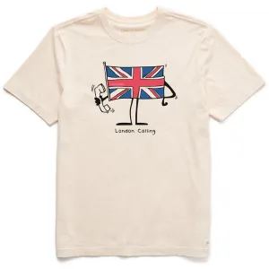 Men's London Calling Flag Short Sleeve Crusher Tee Life is Good